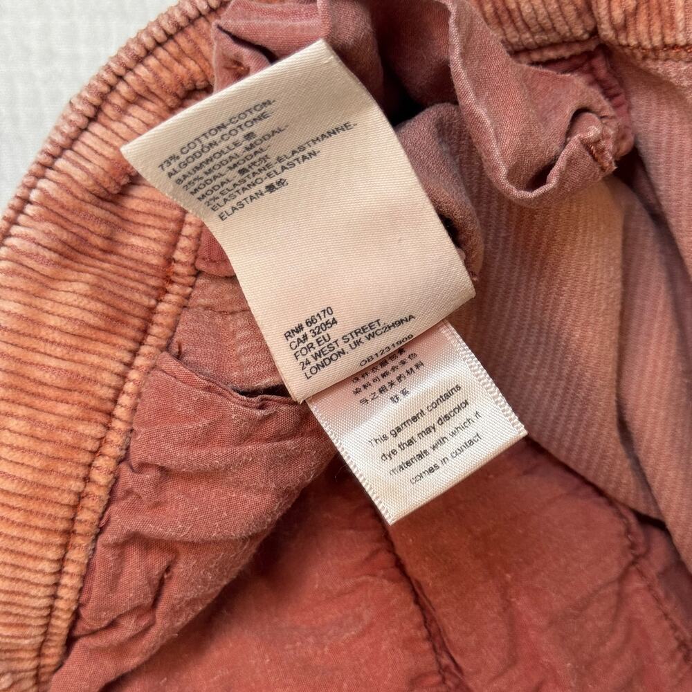 Pilcro Corduroy High Rise Cropped Wide Leg Pants Dusty Rose Orange Women’s 24 - Picture 13 of 15